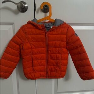 Vibrant Orange Kids Puffer Jacket